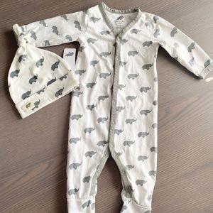 Monica + Andy sleeper and hat